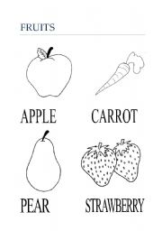 English Worksheet: FRUITS