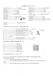 English Worksheet: Countable and uncountable nouns