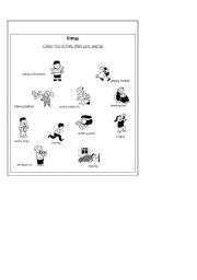 English worksheet: energy