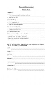 English Worksheet: madagascar