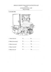 English Worksheet: Prepositions of place