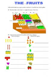 English Worksheet: THE FRUITS