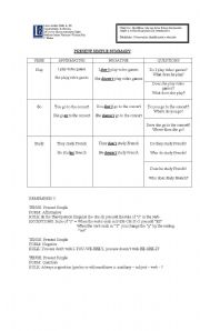 English worksheet: present simple