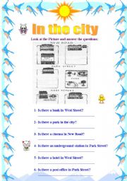 English worksheet: In the City