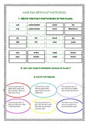 English Worksheet: have fun learning past participles
