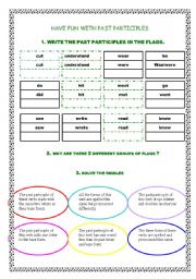 English Worksheet: have fun learning past participles