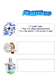 English worksheet: Abilities - Can, Could, Be Able To ...