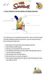 English Worksheet: The Simpsons: 