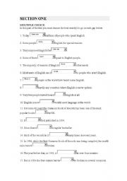 English Worksheet: Elementry Test