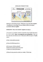 English Worksheet: webquest: English stereotypes