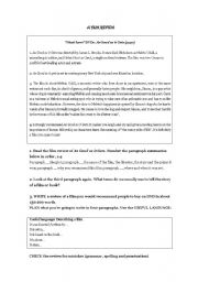 English Worksheet: How to write a film review 