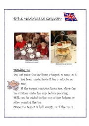 English Worksheet: Vocabluary - eating in england