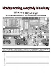 English Worksheet: MONDAY MORNING