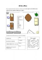 English Worksheet: At the office