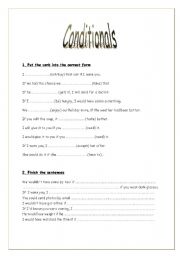 English worksheet: Conditionals