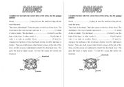 English worksheet: Drums - present passive