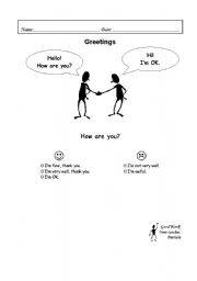 English worksheet: How are you?