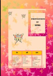 English Worksheet: Prepositions of time