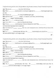 English Worksheet: conversation