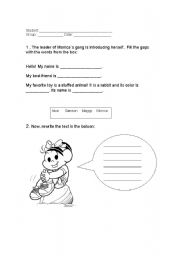 English worksheet:  Monicas gang