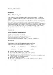 English Worksheet: brands