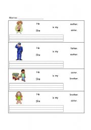 Practice Sheet She Or He Kindergarten : SUBJECT PRONOUNS - English ESL Worksheets for distance ... / Handwriting practice sheets, tracing pages for preschool & kindergarten.