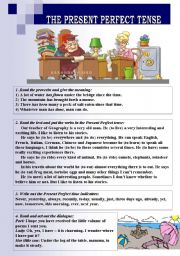 English Worksheet: THE PRESENT PERFECT TENSE