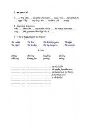 English worksheet: Present Continuous