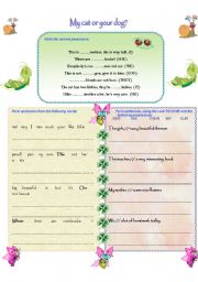 English Worksheet: Possessive adjectives