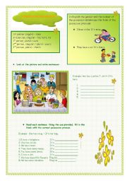 English Worksheet: POSSESSIVE PRONOUNS