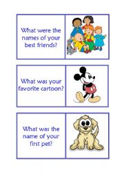 English Worksheet: Childhood was/were