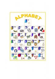English Worksheet: Alphabet Poster - Handout 