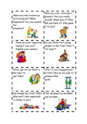 English Worksheet: Conversation topics 1