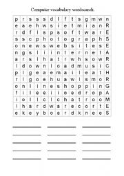 English Worksheet: Computer Vocabulary