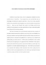 English Worksheet: essay