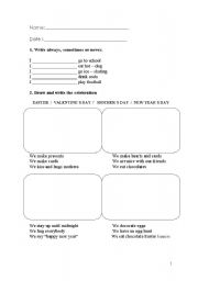 English worksheet: Seasons