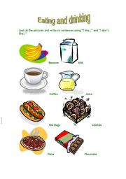 English Worksheet: Eating and Drinking!
