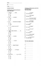English Worksheet: V to be+Wh question+short answer question and ordinal number