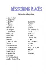 English Worksheet: describing places