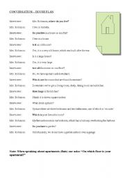 English Worksheet: COnversation - Houses and Family