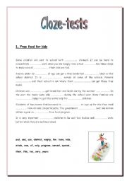 English Worksheet: Cloze-tests