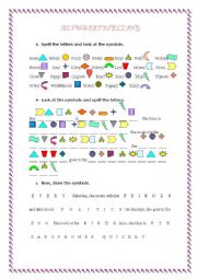 English Worksheet: Alphabet Spelling
