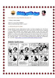 English Worksheet: MAFALDA UPSIDE-DOWN PART 1