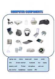 English Worksheet: computer components