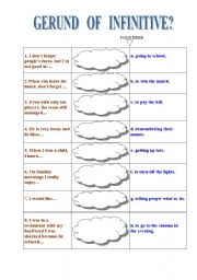 English Worksheet: GERUND OF INFINITIVE?