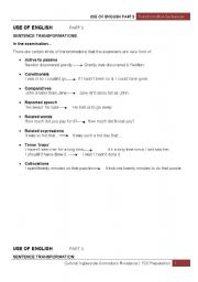 English Worksheet: Key Word Transformation Sentences