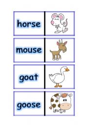 English Worksheet: FARM ANIMALS DOMINOES PART 2