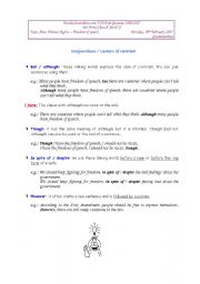 Conjunctions / Linkers of contrast