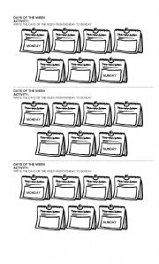 English Worksheet: Days of the week