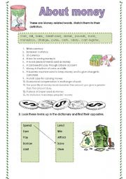 English Worksheet: About money